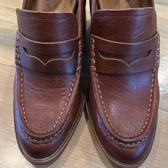 Kork-Ease Brown Leather Heeled Loafers - Picture 3 of 7
